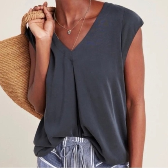 Anthropologie MAEVE - Ally Cupro Tunic Top - Picture 1 of 10